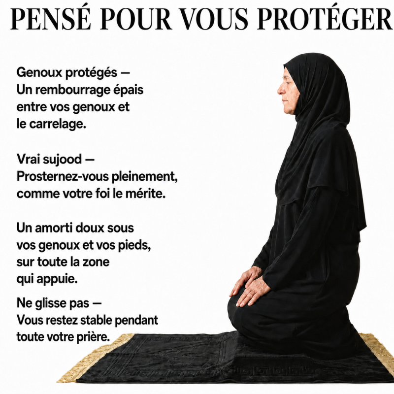 Tapis de prière rembourré Wiqaya™